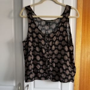 👙Forever 21 Plus Sizes criss cross open front tank top with snowflake pa
